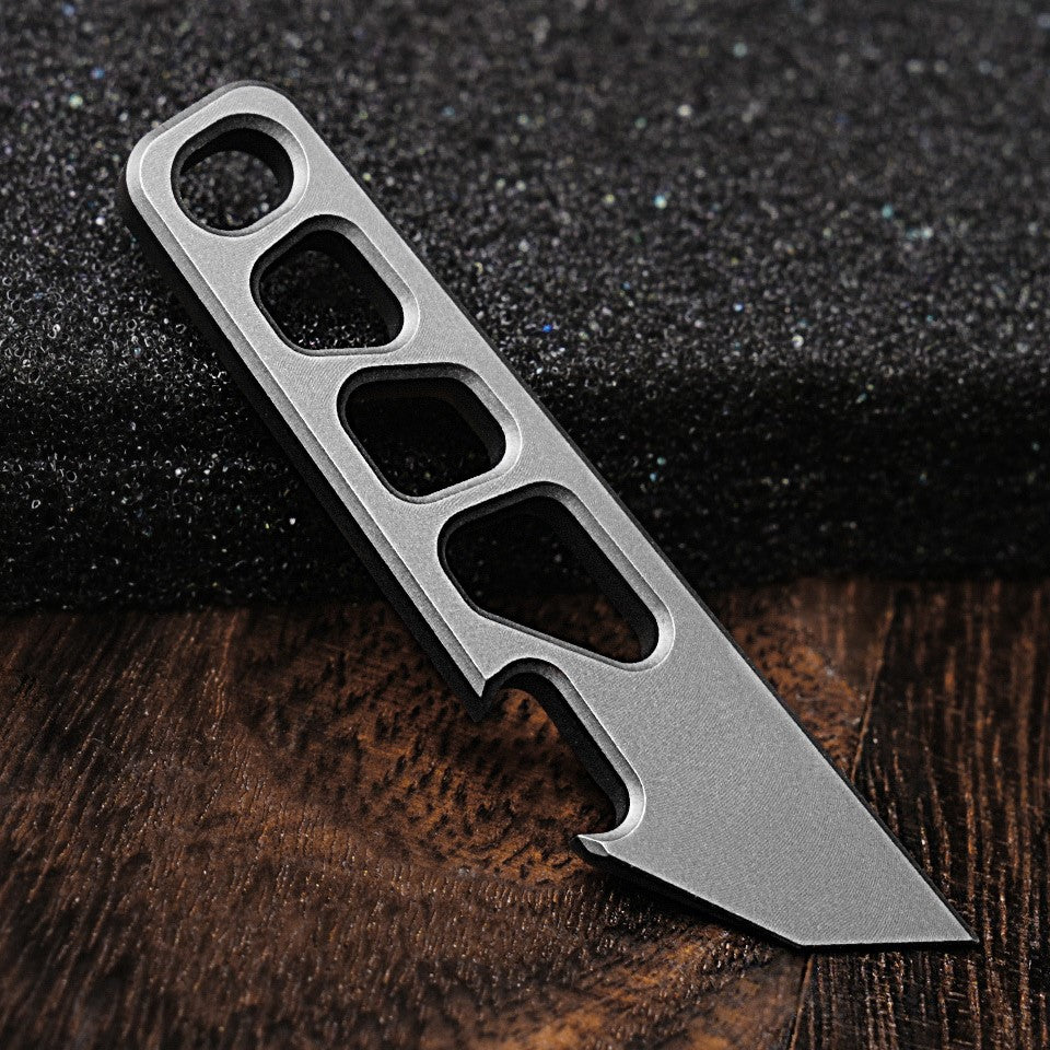 Skeleton Cut Titanium EDC Pry Bar & Bottle Opener