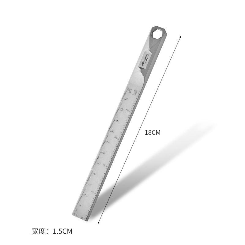 Titanium EDC Multi-Function Ruler