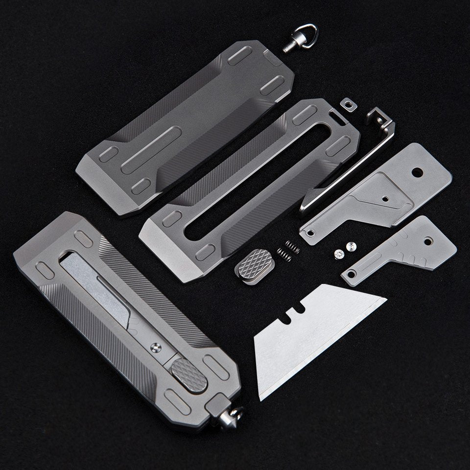 Precision Titanium EDC Utility Knife - Multi-Function Tactical Box & Wire Cutter