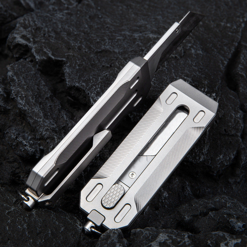 Precision Titanium EDC Utility Knife - Multi-Function Tactical Box & Wire Cutter