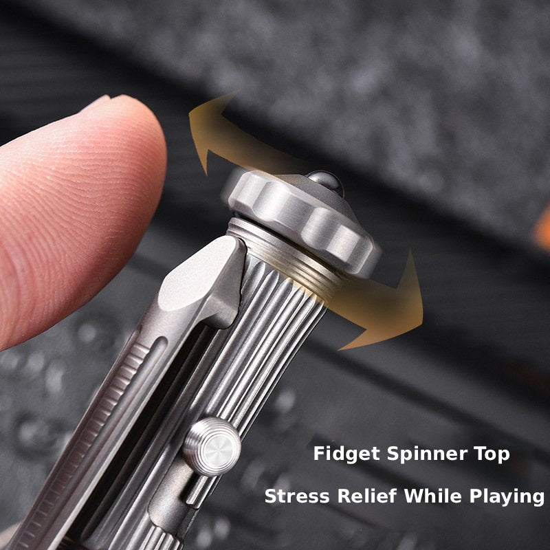 TC4 Titanium Bolt Action Fidget EDC Pocket Pen