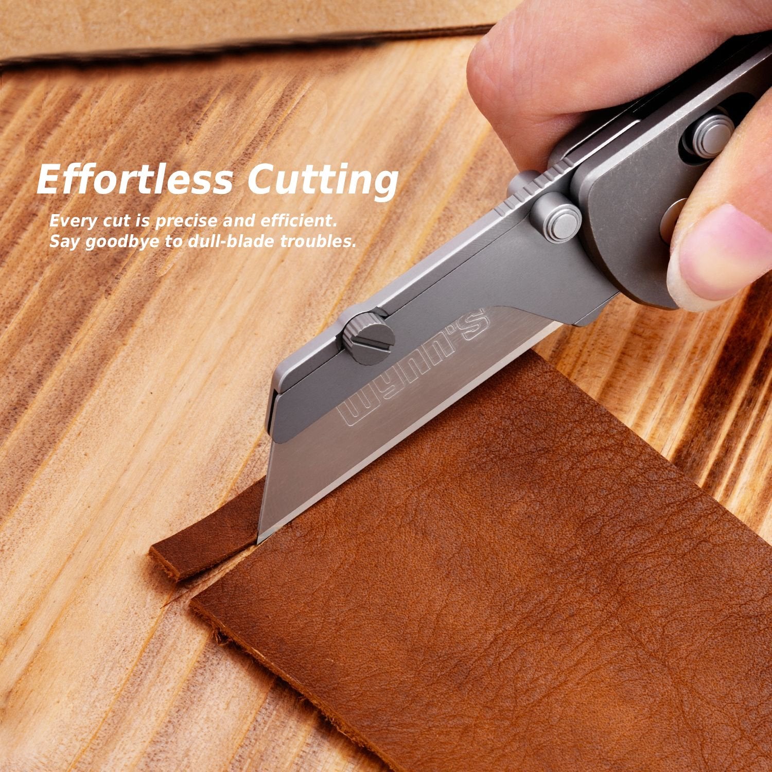 Folding Box Cutter - Titanium Handle Axis Lock Quick‑Swap Blade