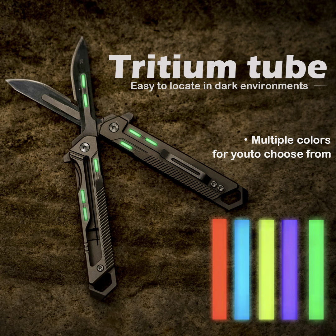 Titanium Folding Knife EDC Tool Surgical Blade Outdoor Gear Gadget