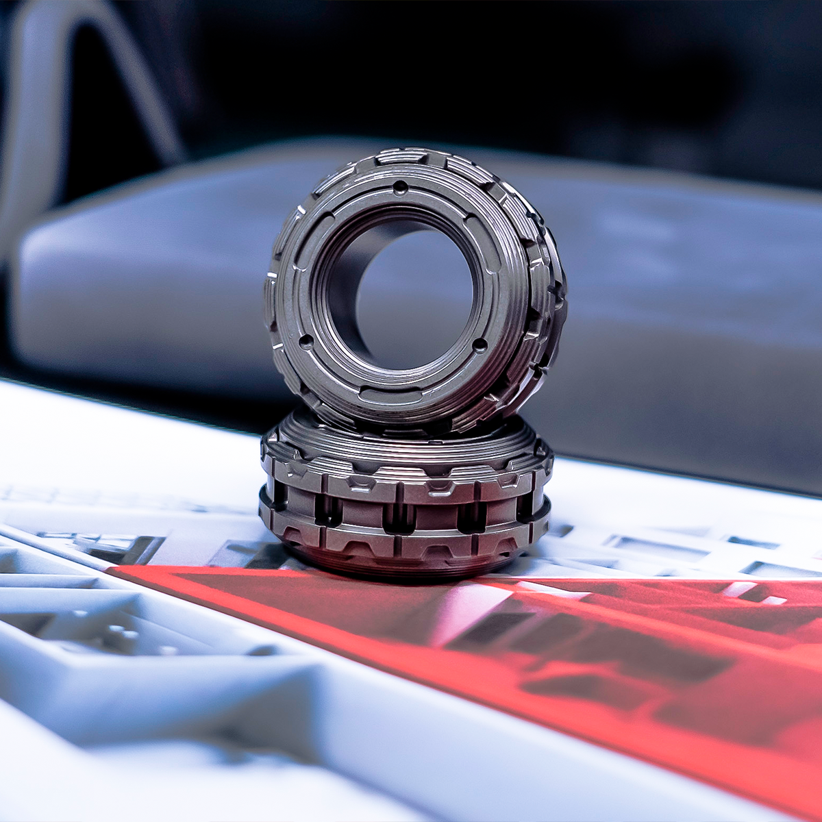 The World's Most Powerful Titanium Fidget Toy-Mechanic Ring