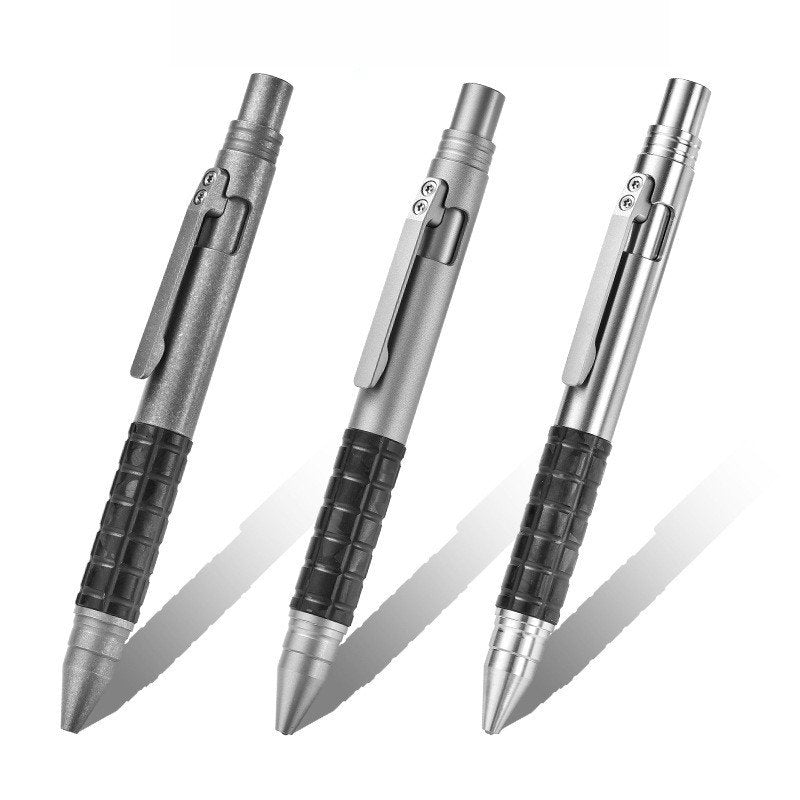 Titanium Bolt Action EDC Pocket Pen | Adjustable Ballpoint Writing Pen