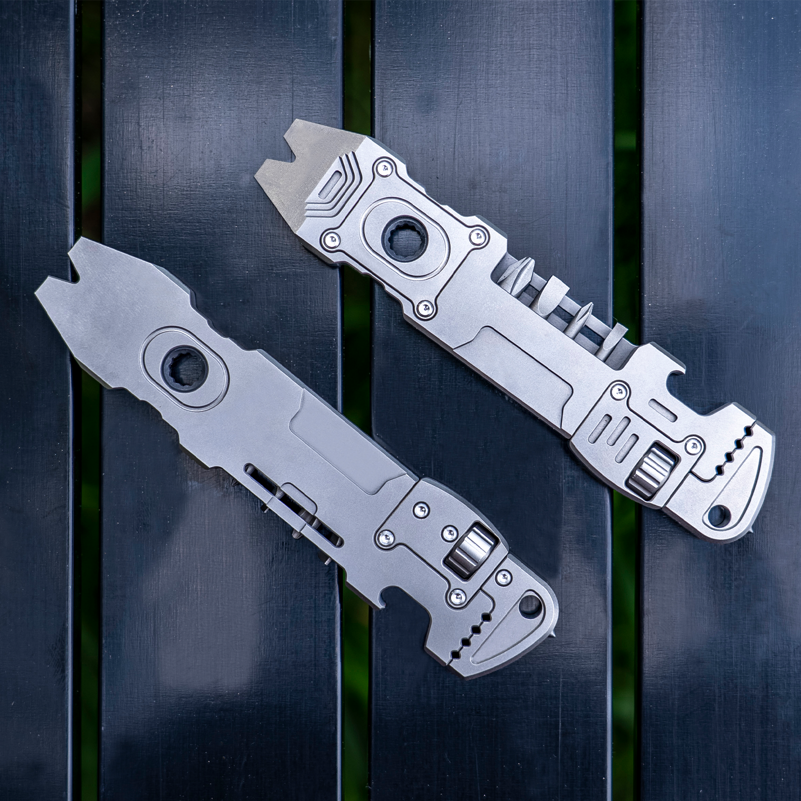 Titanium 6‑IN‑1 EDC Multi‑Tool | Pry Bar & Adjustable Wrench