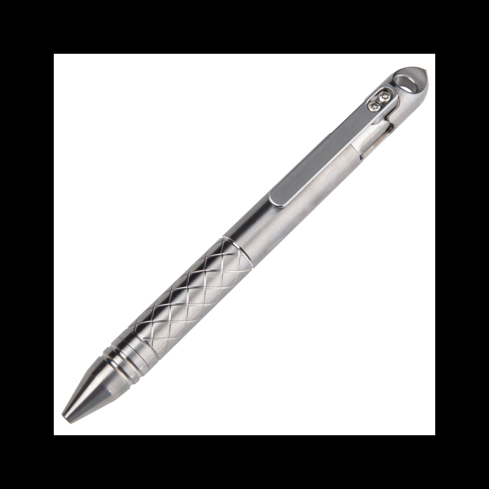 TiGrip: Diamond Texture Bolt-Action Titanium Pen