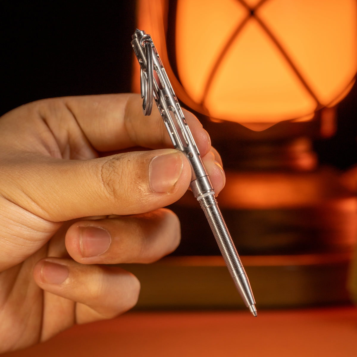 Titanium Alloy Hollow Tactical Pen | Tungsten Steel Breaking Tip EDC Self‑Defense Pen