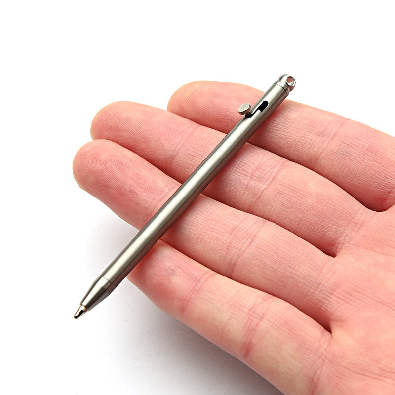 TiKey: Mini Bolt-Action Titanium Keychain EDC Pen