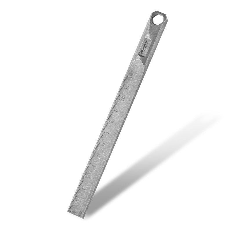 Titanium EDC Multi-Function Measuring Ruler Tool
