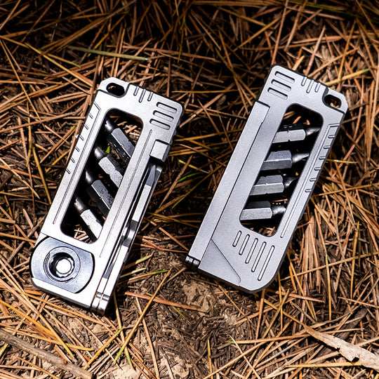 TI-MMS EDC Titanium Magnetic Screwdriver Integrated Pocket Multi-Tool
