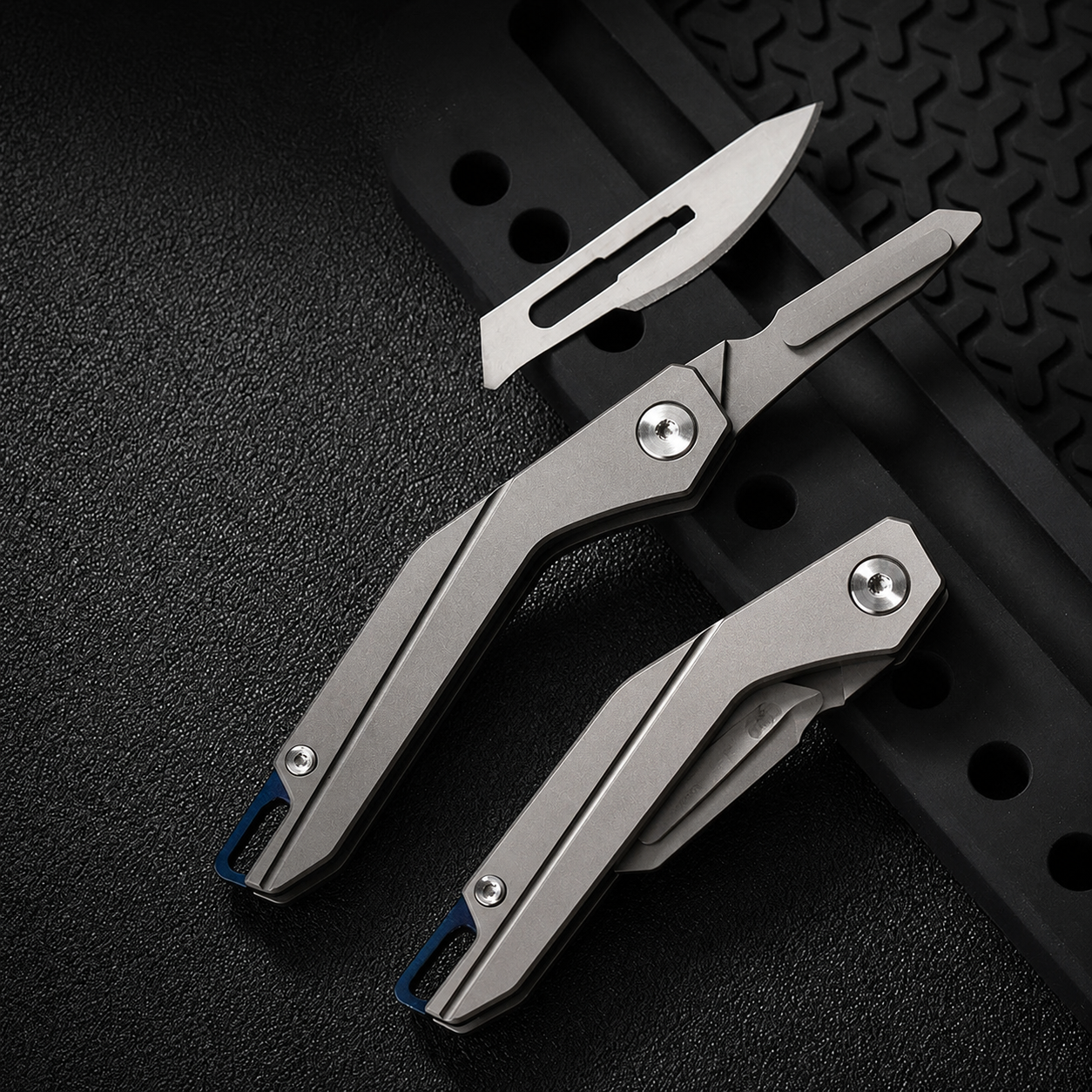 Titanium EDC Folding Scalpel Knife | Replaceable #24 Blade Pocket Cutter