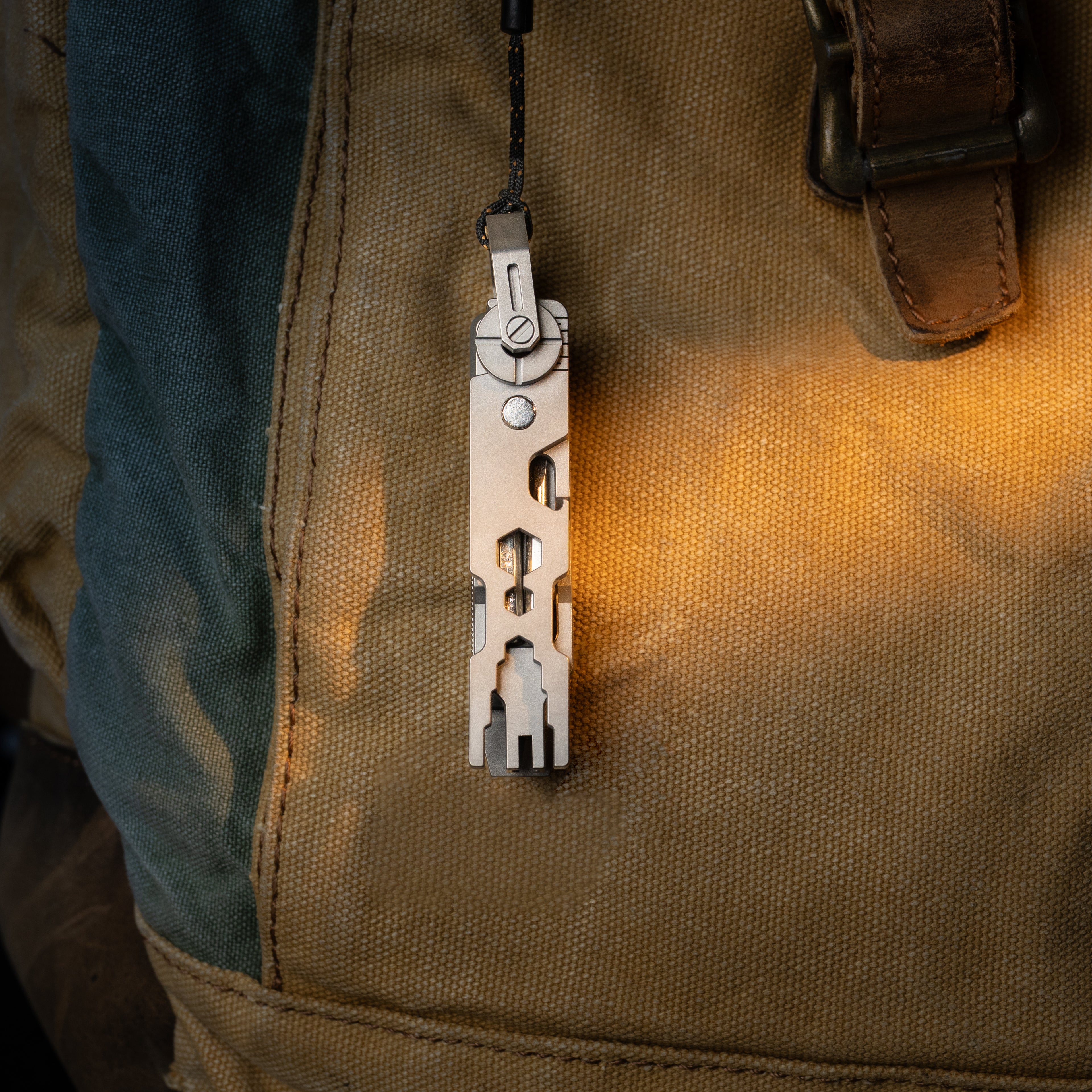 JOAT-Titanium EDC Multi-Tool Utility Gadget Outdoor Pocket Knife Wrench Keychain