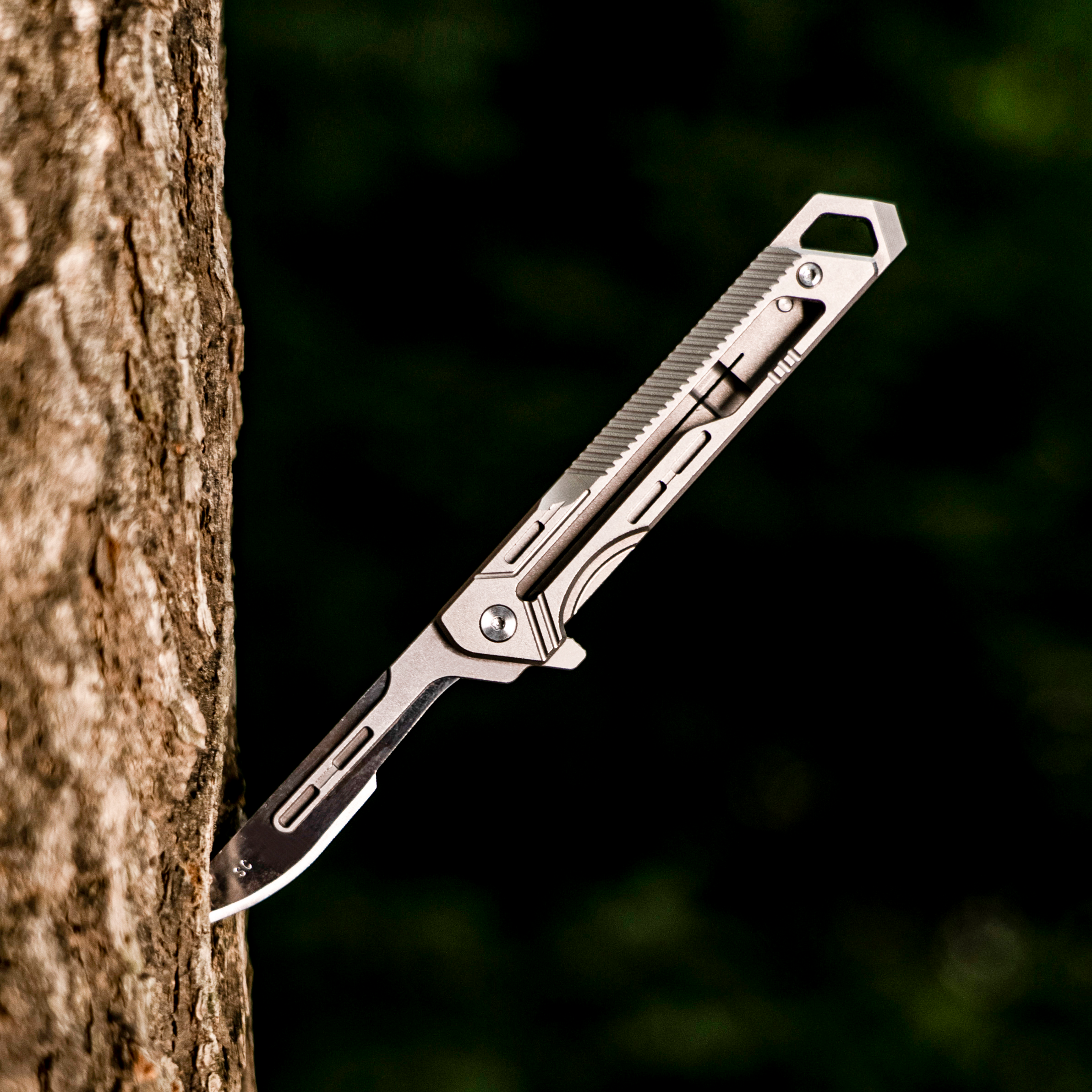 Titanium Folding Knife EDC Tool Surgical Blade Outdoor Gear Gadget