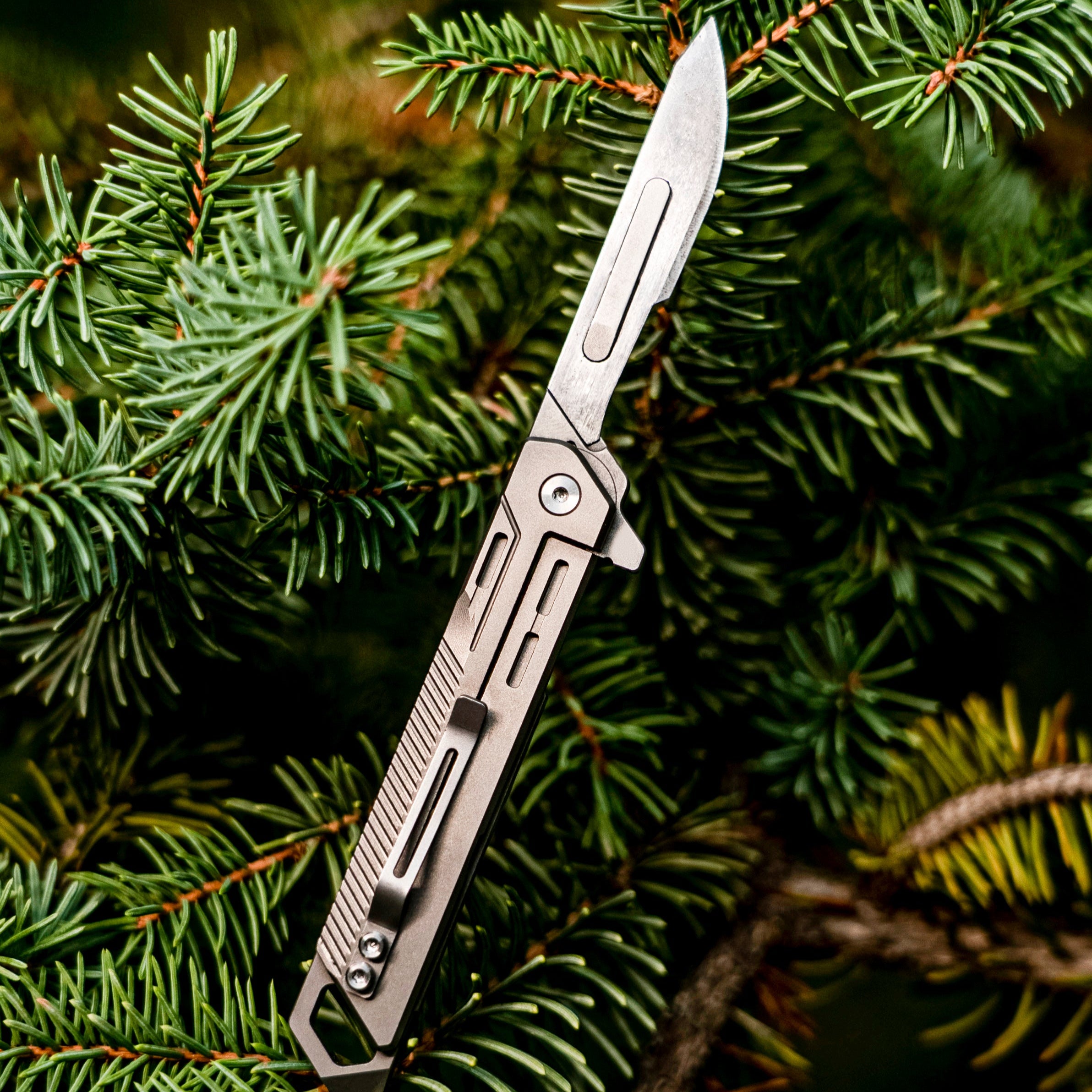 Titanium Folding Knife EDC Tool Surgical Blade Outdoor Gear Gadget