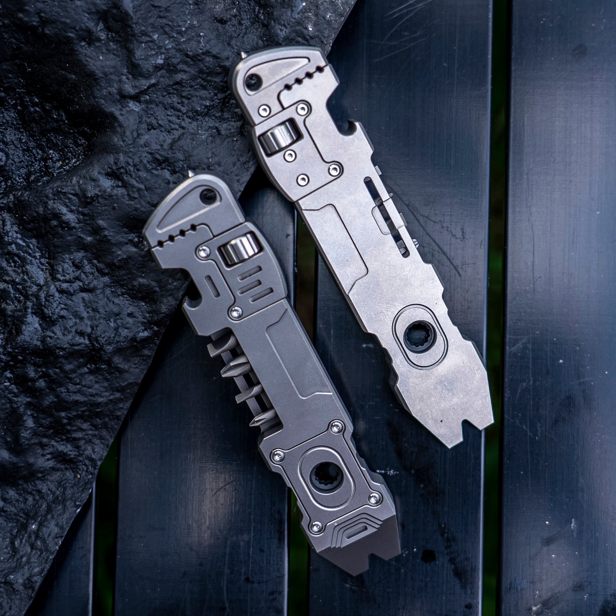 Titanium EDC 6-IN-1 Multi-Tool Pry Bar/Wrench Outdoor Tool