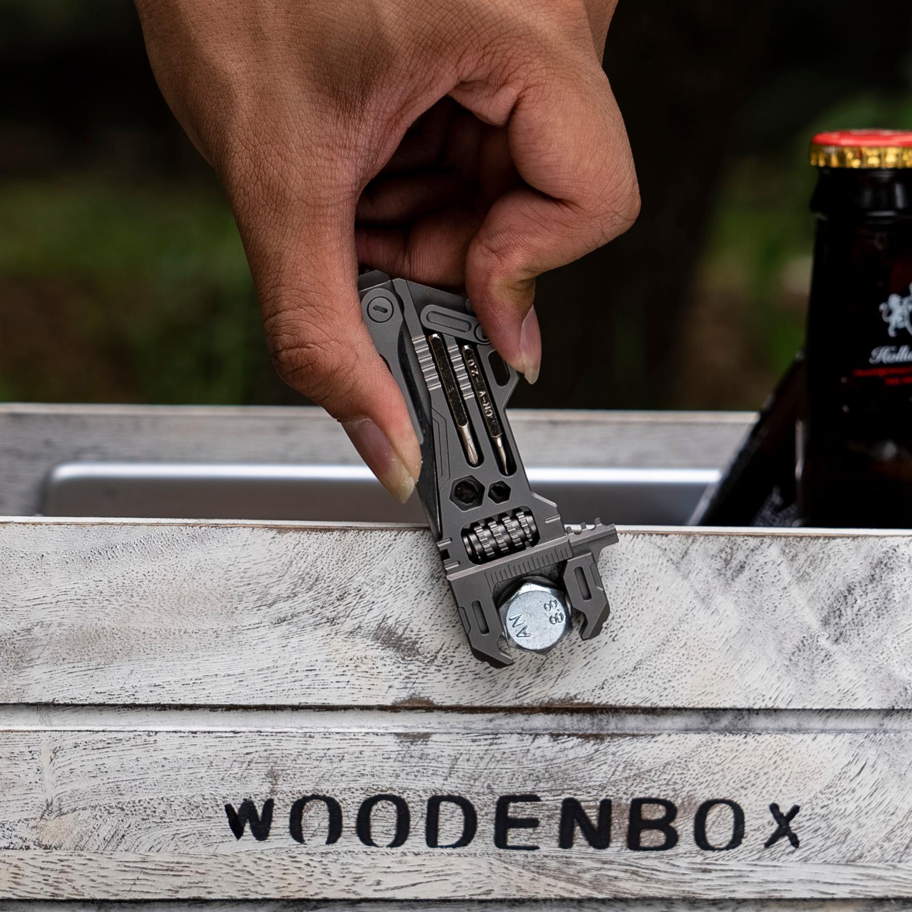 TI EDC WRENCH 2.0 —Titanium Multifunctional Pocket Gadget