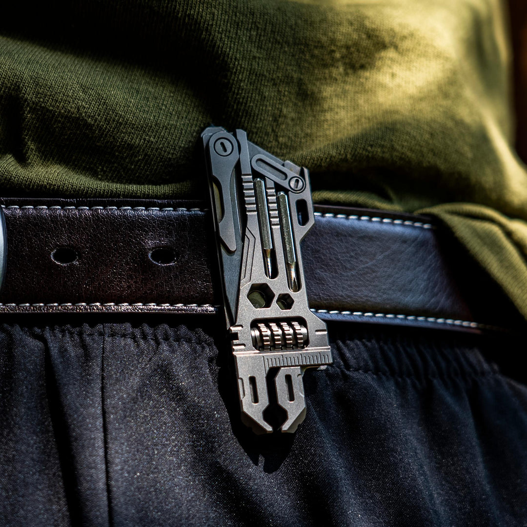 TI EDC WRENCH 2.0 —Titanium Multifunctional Pocket Gadget