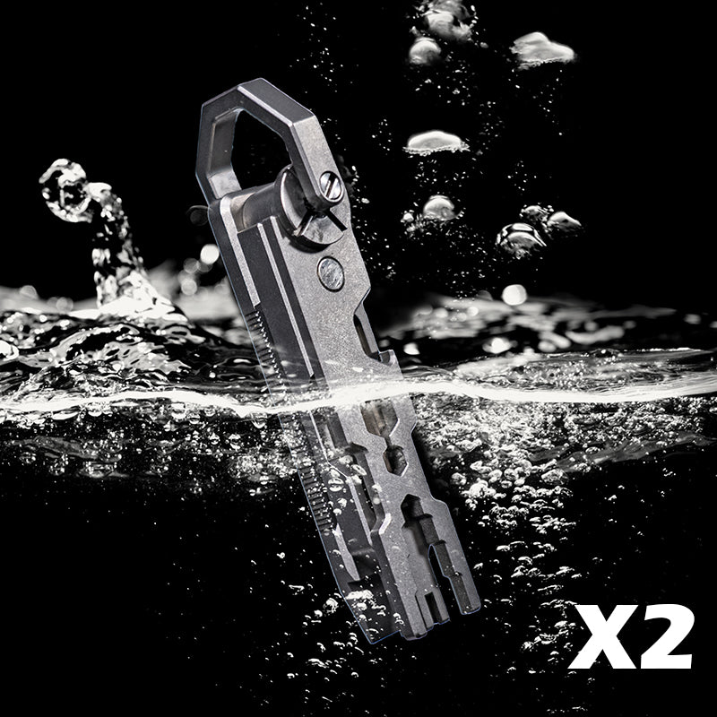 JOAT-Titanium EDC Multi-Tool Utility Gadget Outdoor Pocket Knife Wrench Keychain