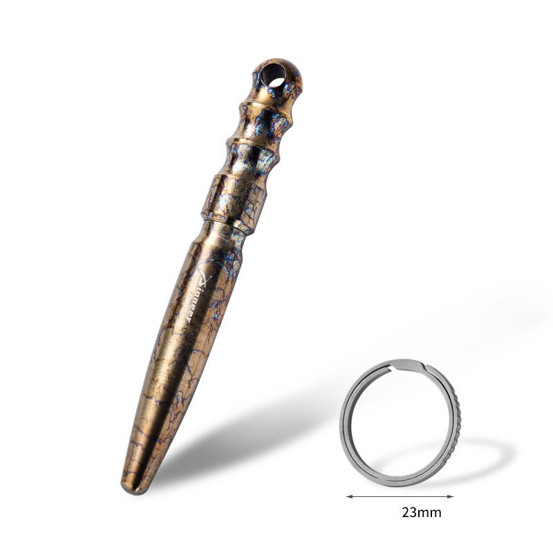 TiRove Micro-Textured Titanium Ballpoint - Pocket-Clip Everyday Carry Pen