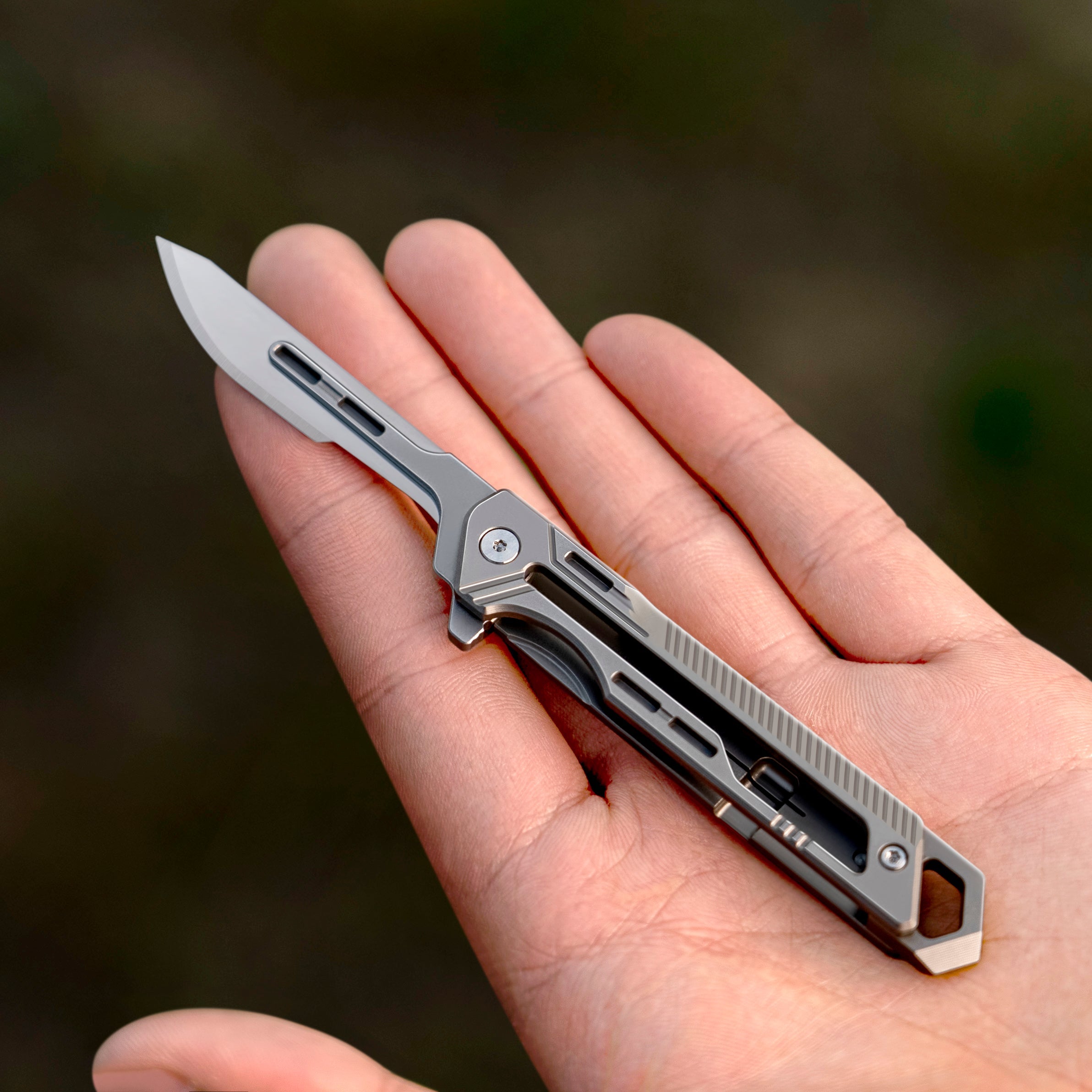 Titanium Folding Knife EDC Tool Surgical Blade Outdoor Gear Gadget
