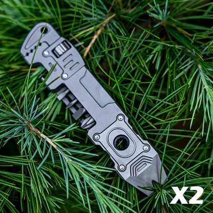 Titanium EDC 6-IN-1 Multi-Tool Pry Bar/Wrench Outdoor Tool