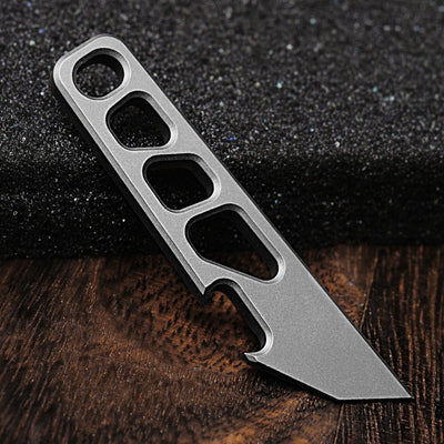 Skeleton Cut Titanium EDC Pry Bar & Bottle Opener