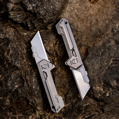 Latest Masterpiece：Swift Wind-Titanium Folding Utility knife