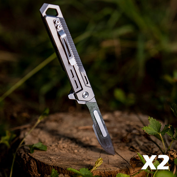Titanium Folding Knife EDC Tool Surgical Blade Outdoor Gear Gadget