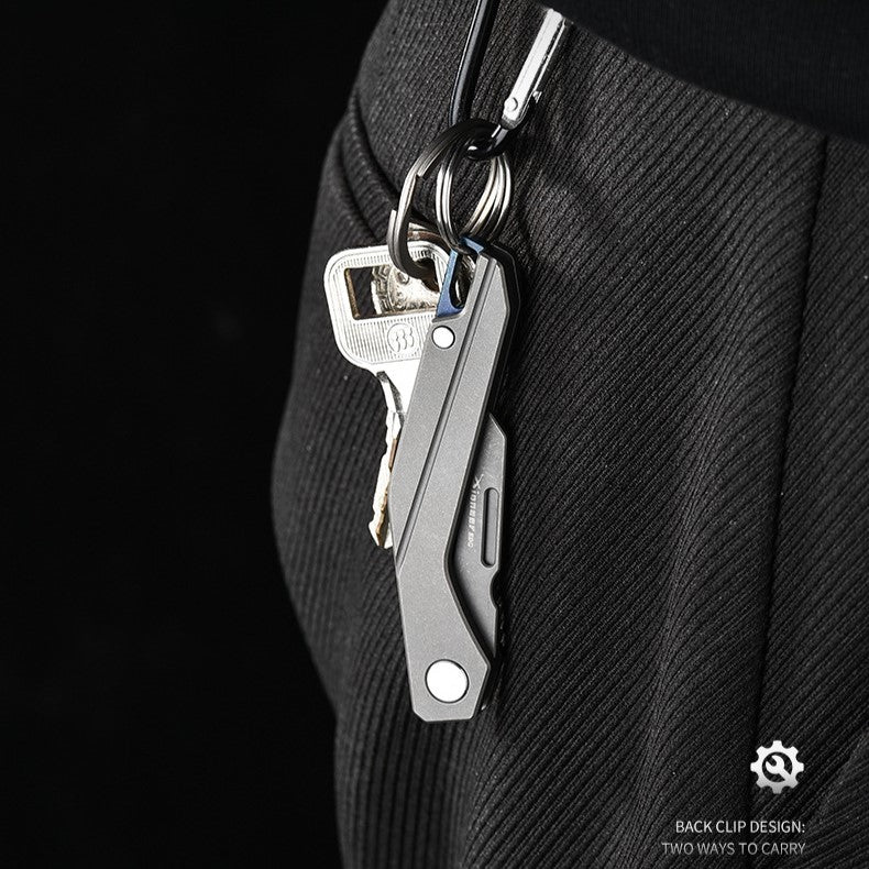 Titanium EDC Folding Scalpel Knife | Replaceable #24 Blade Pocket Cutter