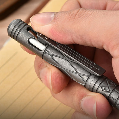 Titanium Alloy Tactical Pen, EDC Window Breaker Ballpoint Pen