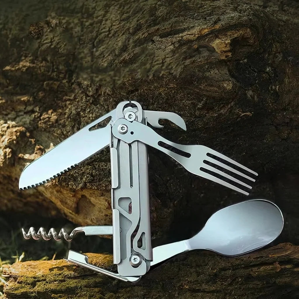 The Orion:6-in-1 Outdoor EDC Multi-Tool Cutlery Set