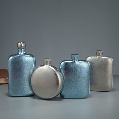 Pure Titanium Pocket Hip Flask, Portable Outdoor Liquor Bottle