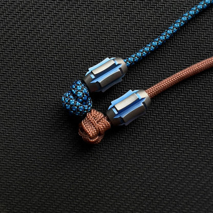 Titanium Lanyard Bead EDC Rotating Bead Prism Shape Pendant