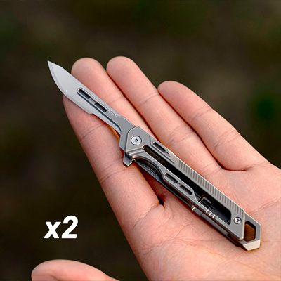 Titanium Folding Knife EDC Tool Surgical Blade Outdoor Gear Gadget