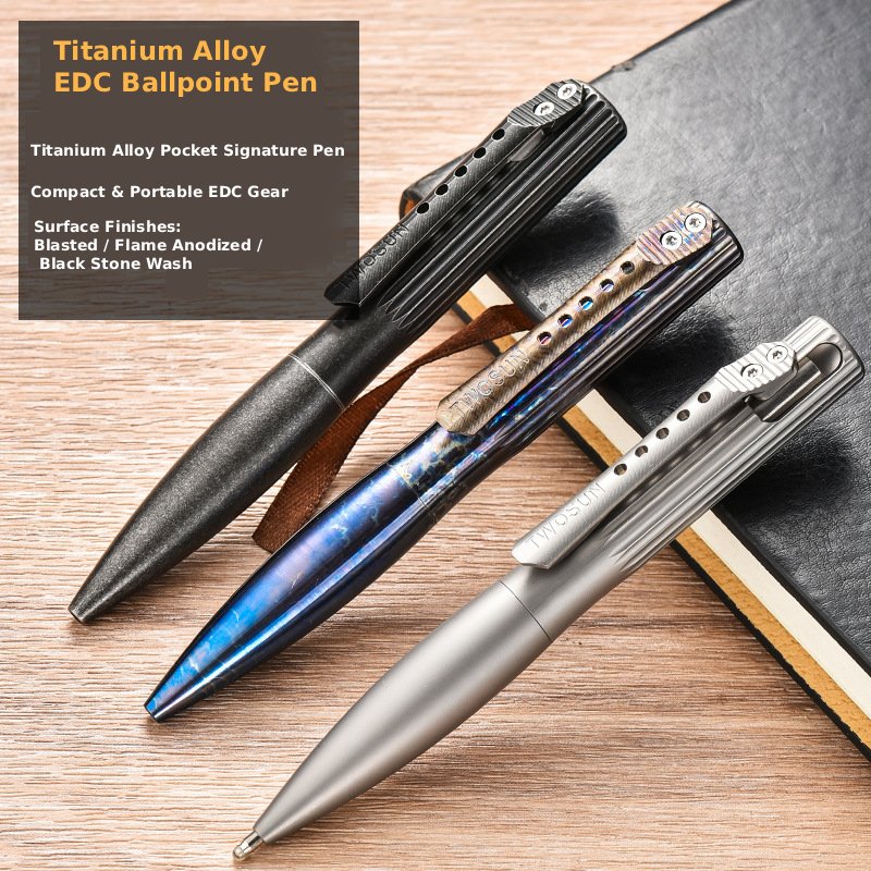 TWOSUN Titanium Bolt Action EDC Pen