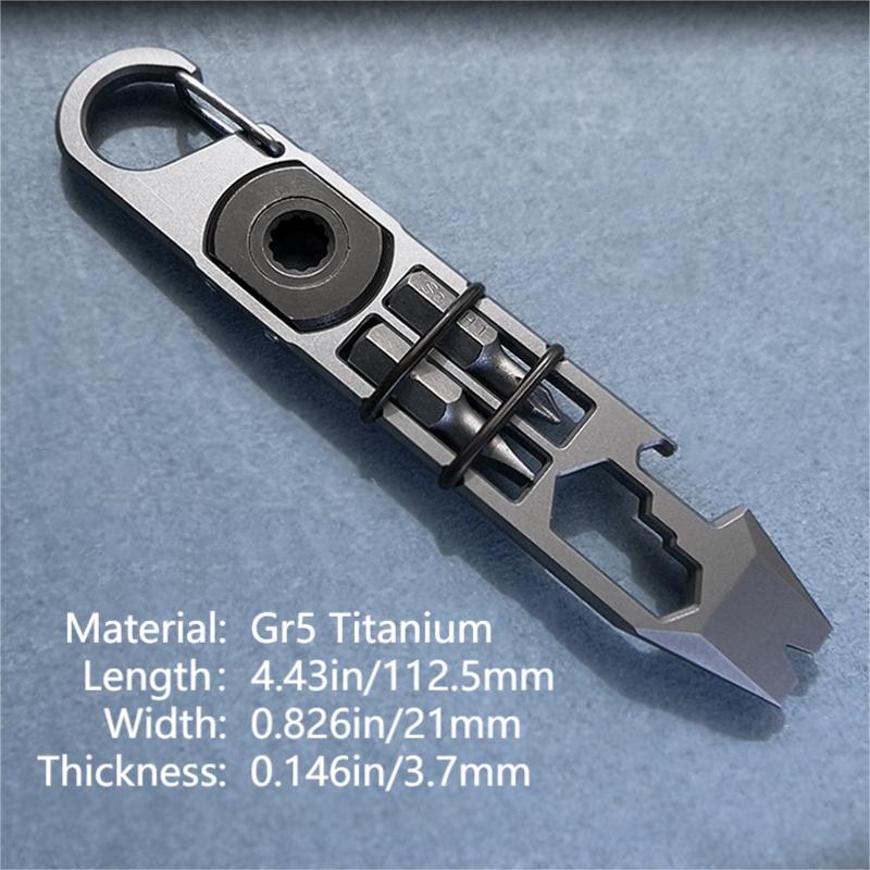 【Big Sale】EDC Prybar Crowbar Multi-Tool Titanium Outdoor Ratchet Screwdriver