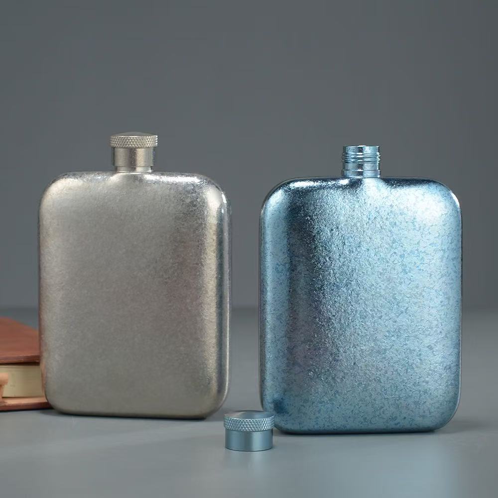 Pure Titanium Pocket Hip Flask, Portable Outdoor Liquor Bottle