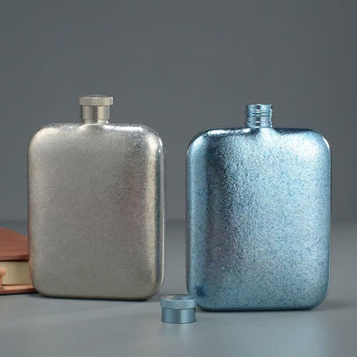 Pure Titanium Pocket Hip Flask, Portable Outdoor Liquor Bottle