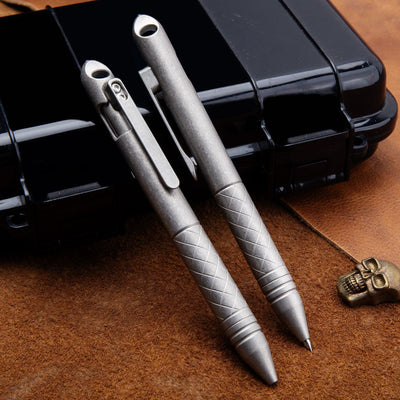 TiGrip: Diamond Texture Bolt-Action Titanium Pen