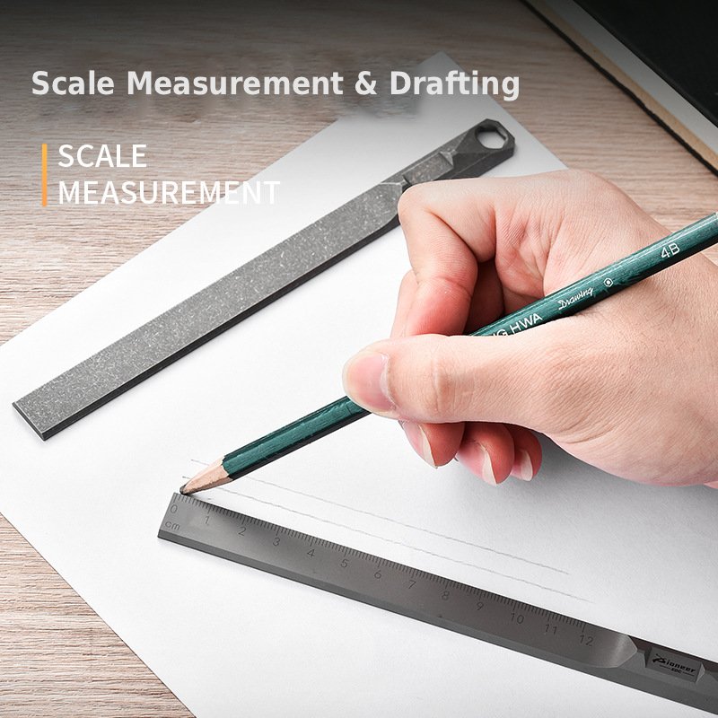 Titanium EDC Multi-Function Ruler