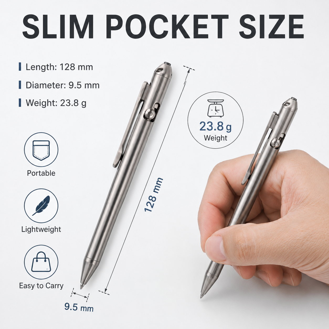 BoltCore: Titanium Bolt Action Tactical Pen