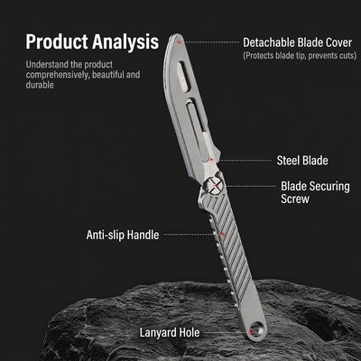 Lightweight Titanium Pocket EDC Cutting Tool