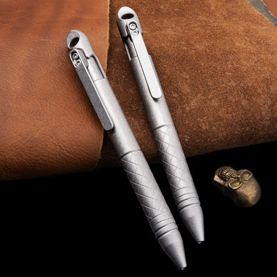 TiGrip: Diamond Texture Bolt-Action Titanium Pen