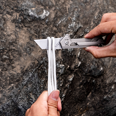 Latest Masterpiece：Swift Wind-Titanium Folding Utility knife