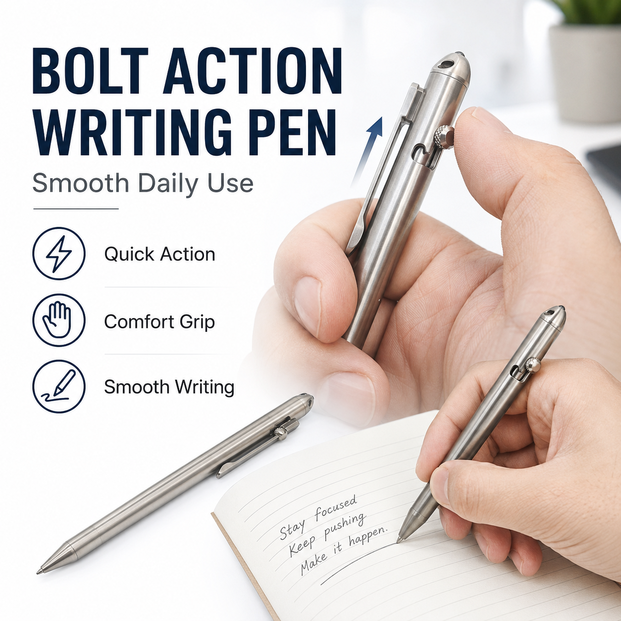 BoltCore: Titanium Bolt Action Tactical Pen