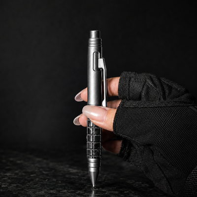 Titanium Bolt Action EDC Pen - Adjustable Ballpoint Pocket Pen