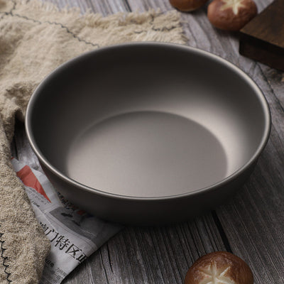 Pure Titanium Lightweight Camping Bowl & Plate, Portable Outdoor Tableware