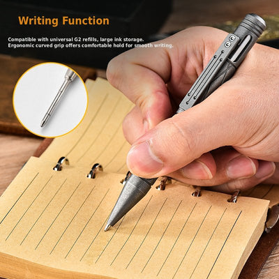 Titanium Alloy Tactical Pen, EDC Window Breaker Ballpoint Pen