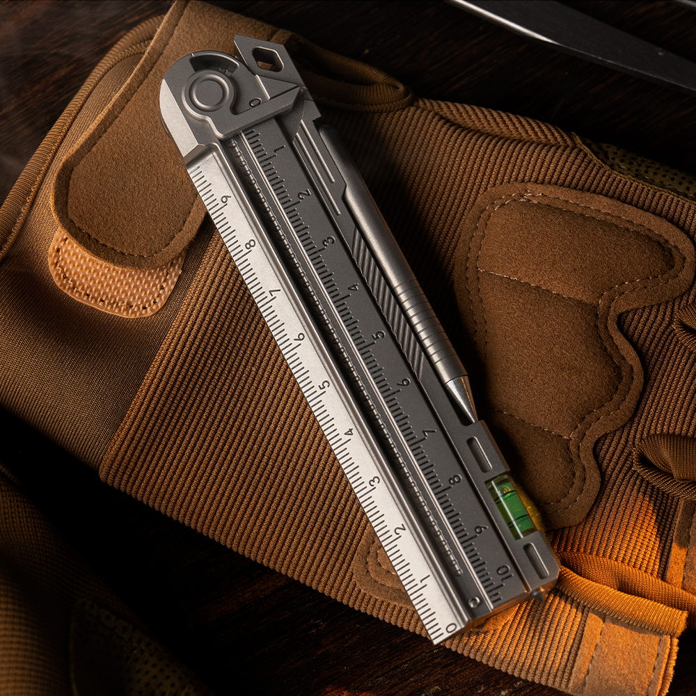 Titanium Multifunctional EDC Foldable Measuring Ruler【Pre-Order】